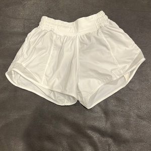 COPY - Lululemon high rise white hotty hot shorts size 0, 4 inches